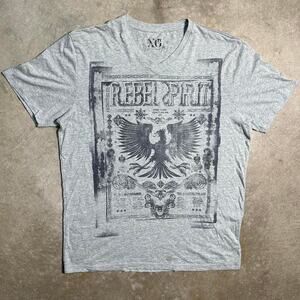 Vintage Y2K Grunge Rebel Spirit XG Grunge Tee Mens XL Black Gray Graphic Shirt